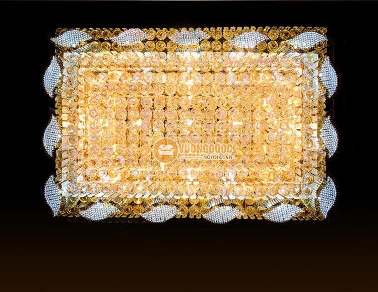 Đèn ốp trần pha lê nhập khẩu hình chữ nhật CM213-7